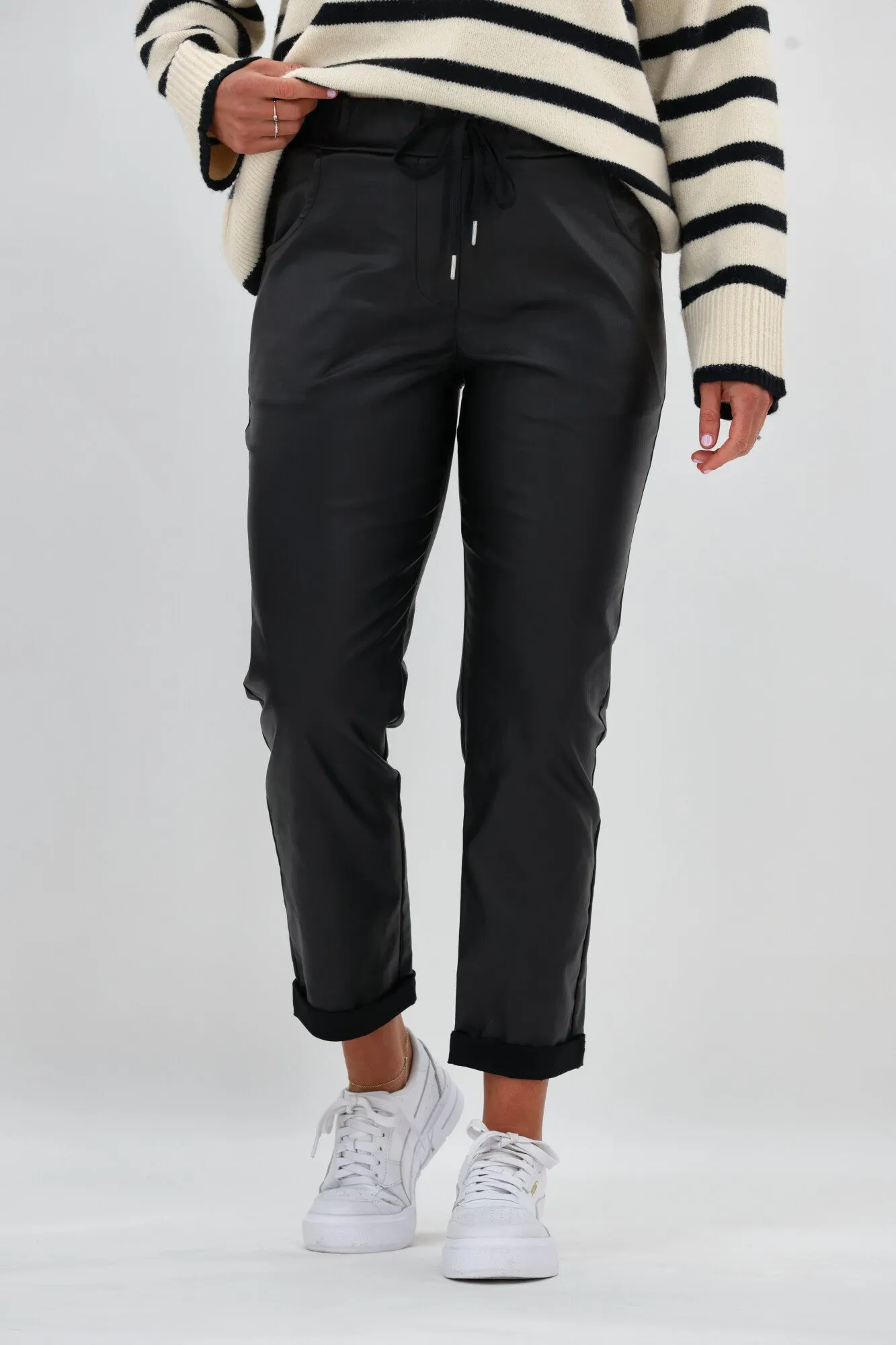 Shine On Label Laurent Coated Jogger Black sold by Shine On product image thumbnail 2