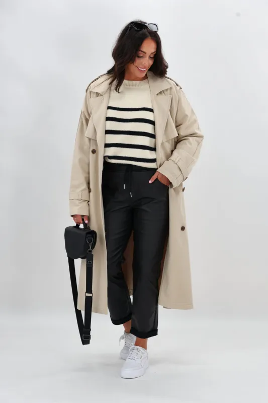 Shine On Label Laurent Coated Jogger Black sold by Shine On