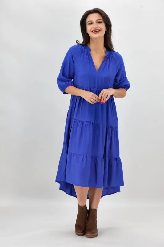 Sunday Boho Harlow Dress Blue sold by Shine On