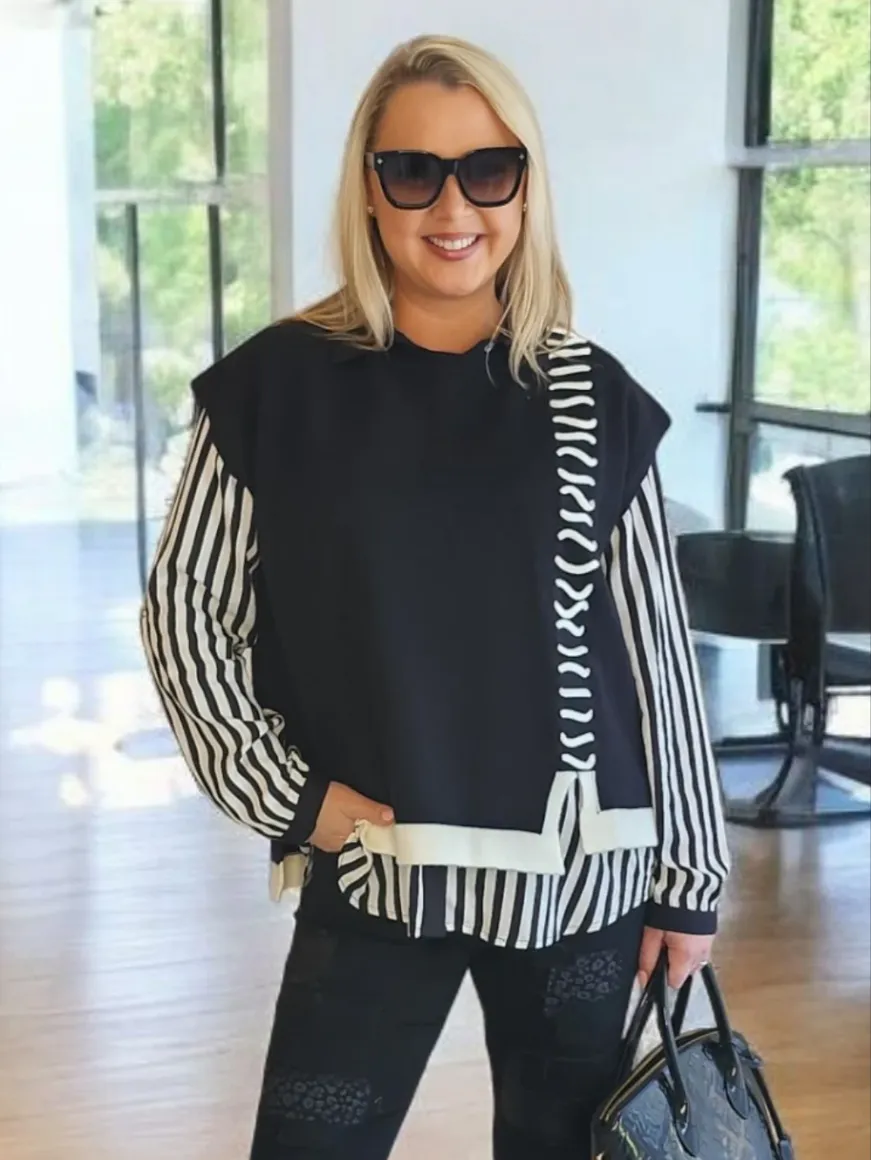 Threadz Emmie Shirt Black/White sold by Shine On product image thumbnail 5