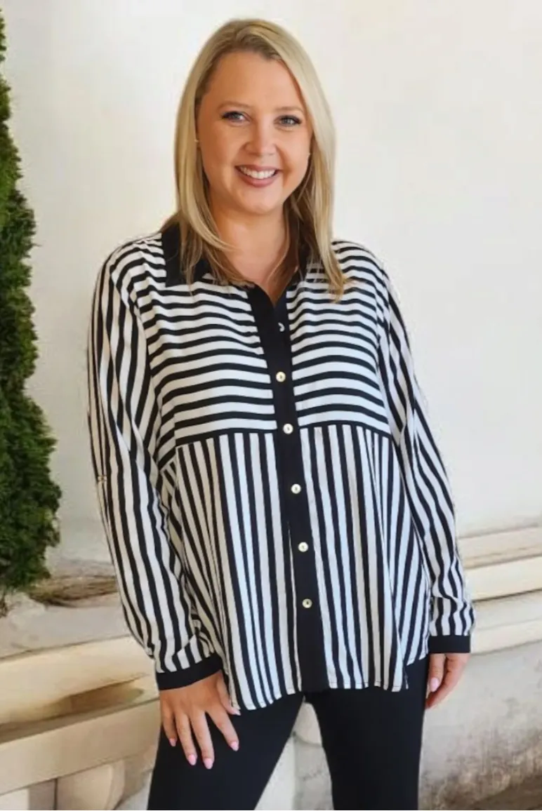 Threadz Emmie Shirt Black/White sold by Shine On product image thumbnail 2