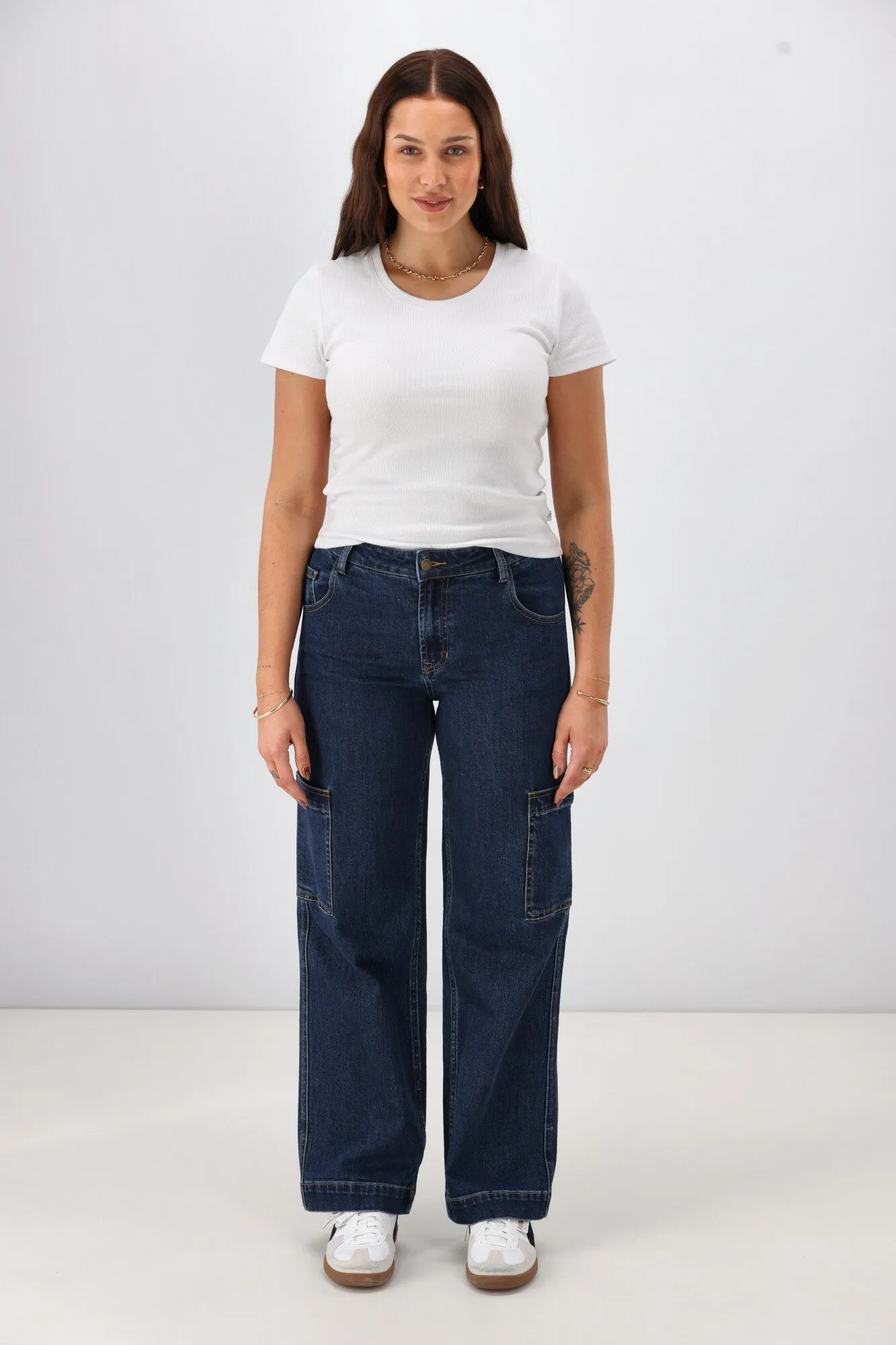 Shine On Label Romeo Cargo Pocket Jean Dark Indigo sold by Shine On product image thumbnail 4