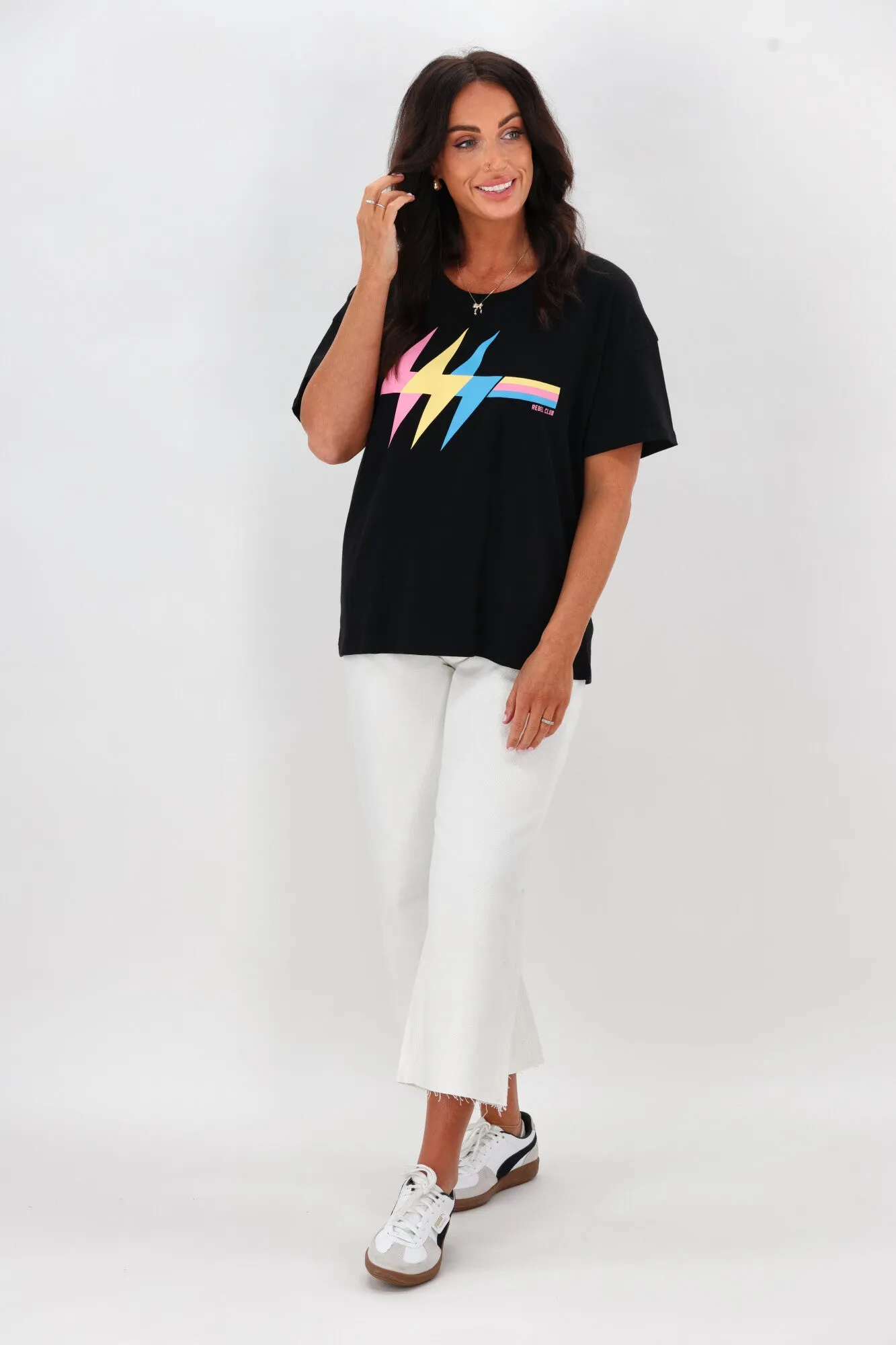 Rebel Club High Voltage Tee Black sold by Shine On product image thumbnail 4