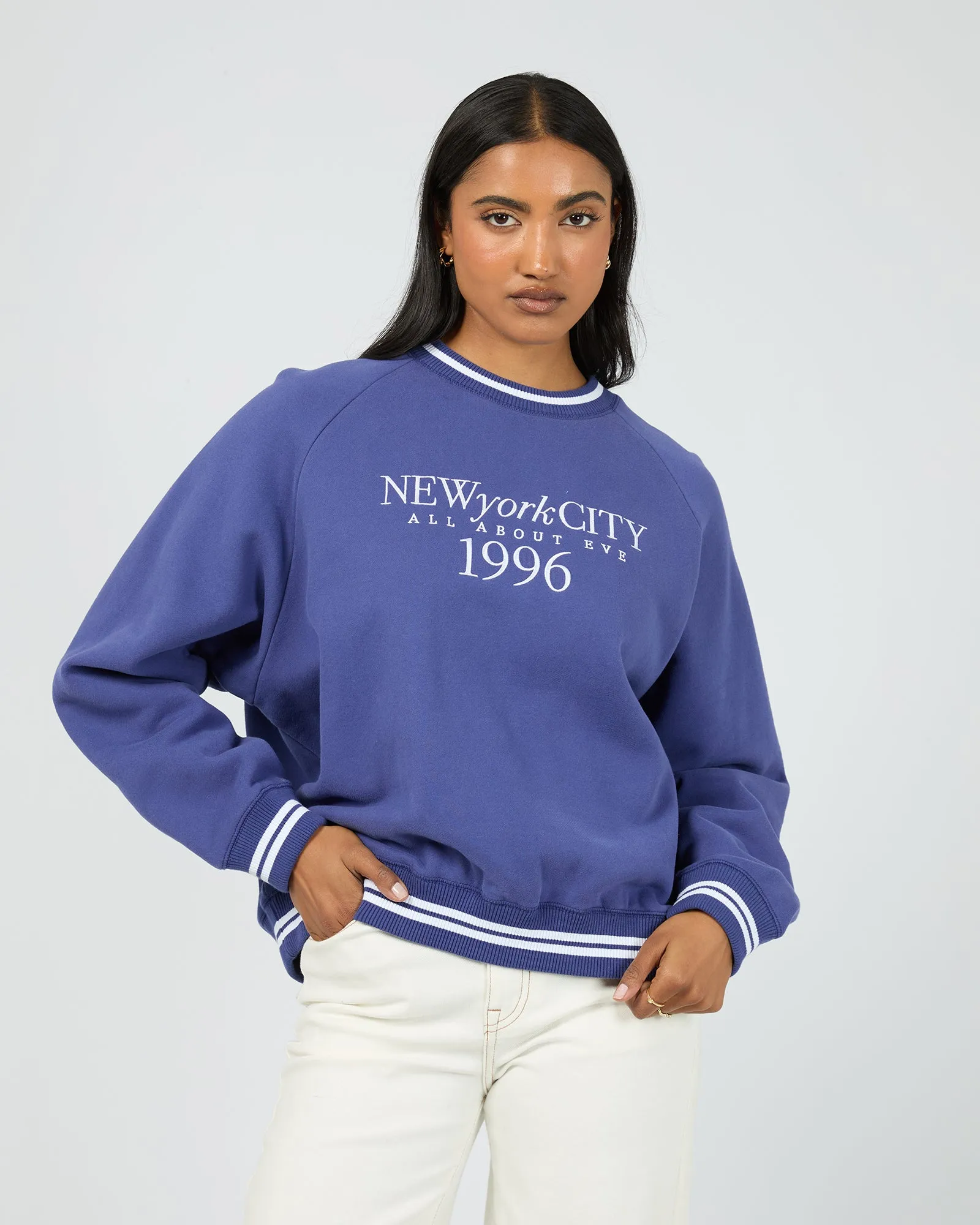 All About Eve NYC 96 Raglan Box Crew Nautical sold by Shine On
