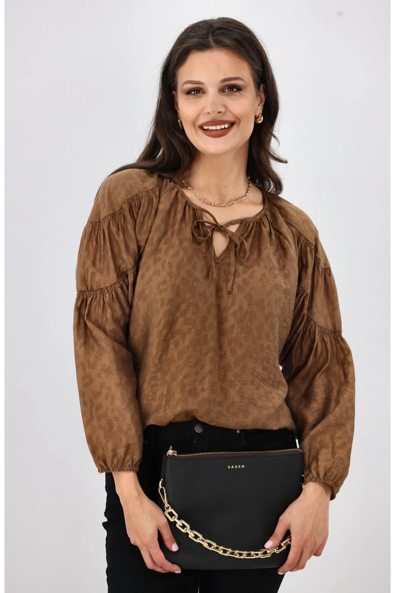 Gloss The Label Harley Batwing Top Toffee sold by Shine On product image thumbnail 3