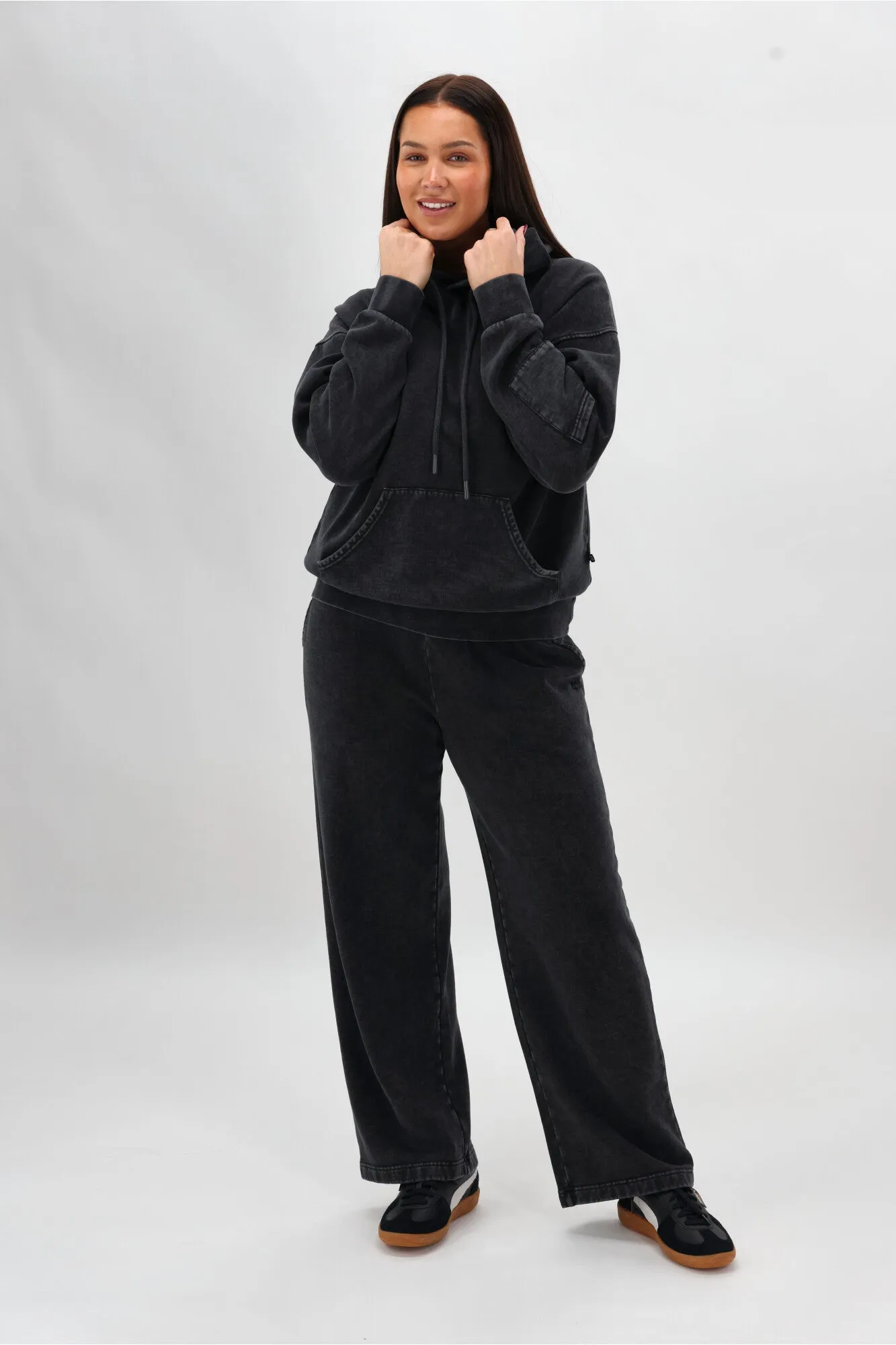 Rebel Club Flock Flower Hoodie Black Wash sold by Shine On product image thumbnail 5