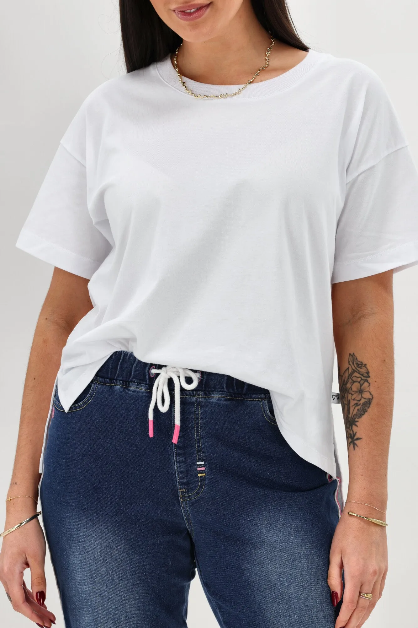 Shine On Label Raglan Collection Denim Jogger Mid Blue sold by Shine On product image thumbnail 3