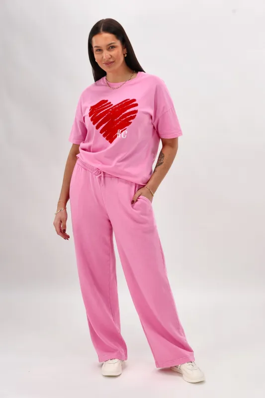 Rebel Club Remi Track Pant Pink Wash sold by Shine On