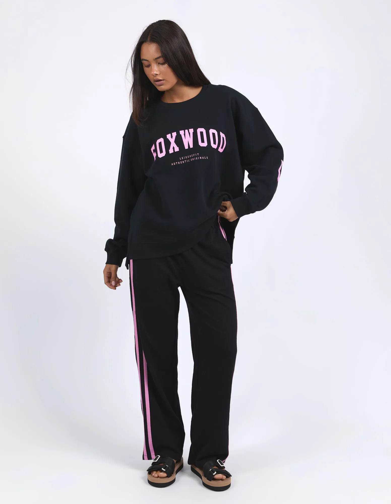 Foxwood Interval Crew Black W/ Neon Pink sold by Shine On product image thumbnail 5