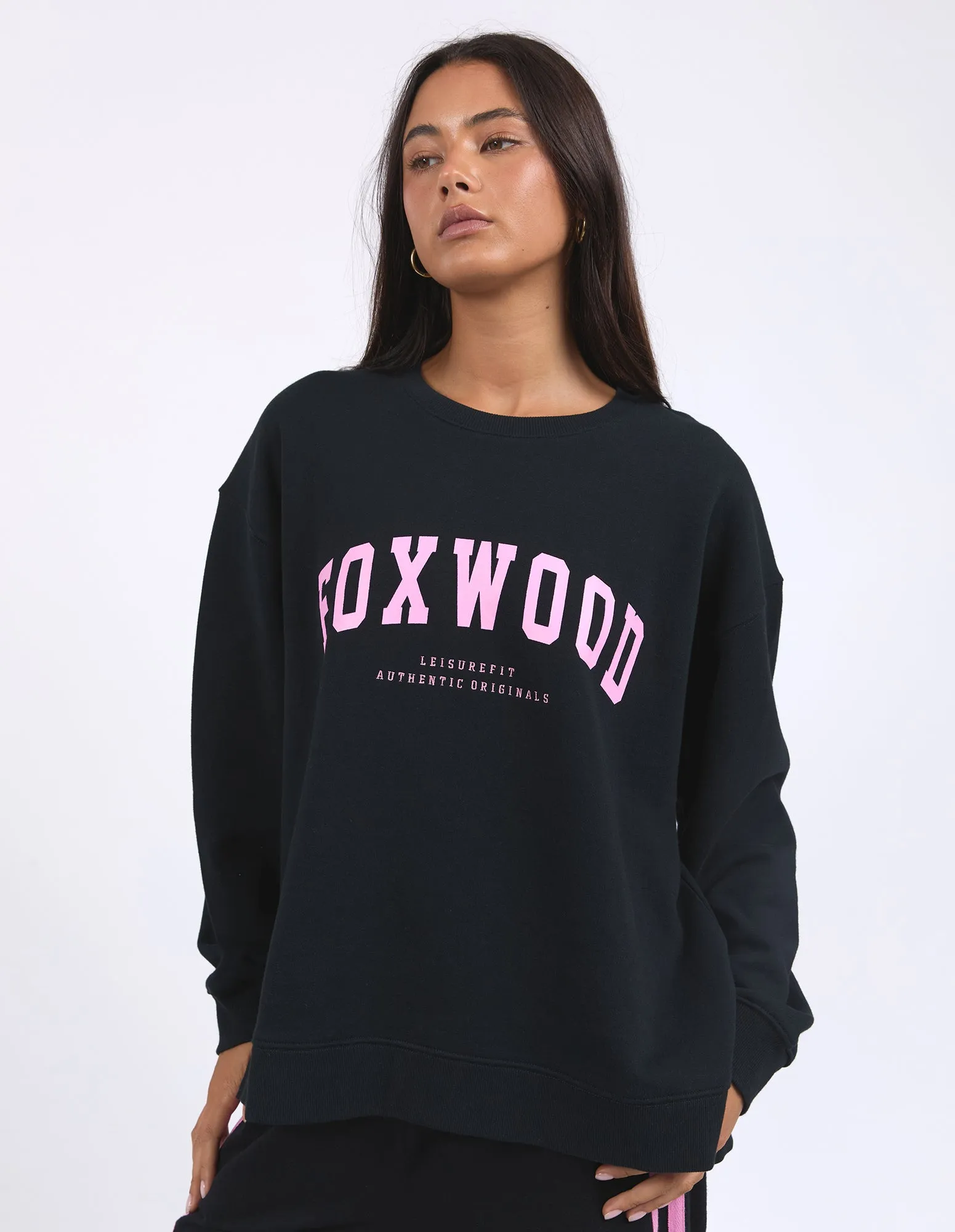 Foxwood Interval Crew Black W/ Neon Pink sold by Shine On product image thumbnail 3