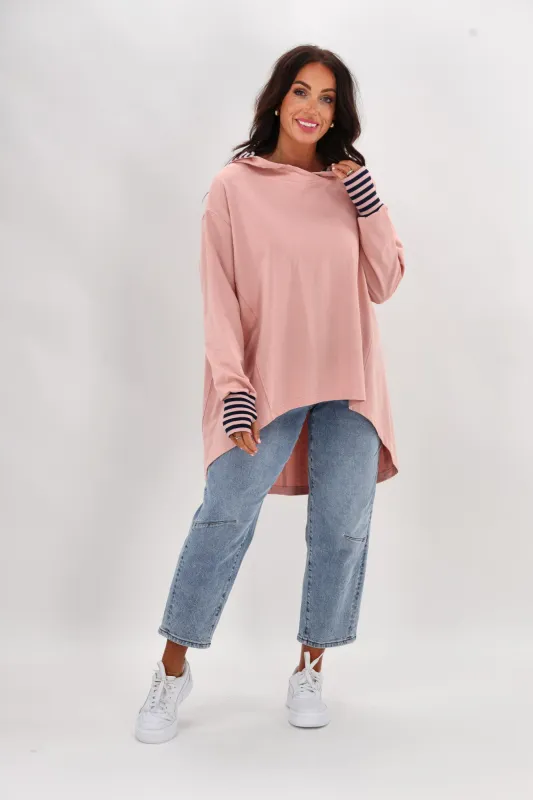 Shine On Label Discovery Hoodie Pink with Stripe Contrast sold by Shine On
