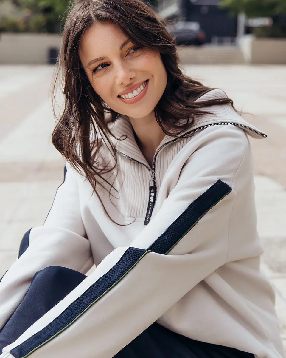 Foxwood Knit Collar Crew Bone sold by Shine On product image thumbnail 2