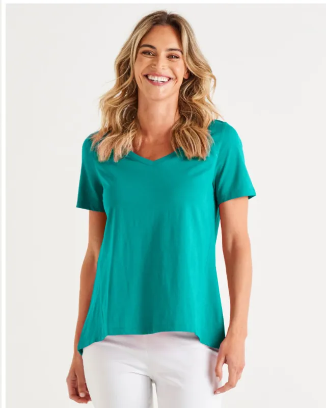 Betty Basics Luella Tee Teal sold by Shine On