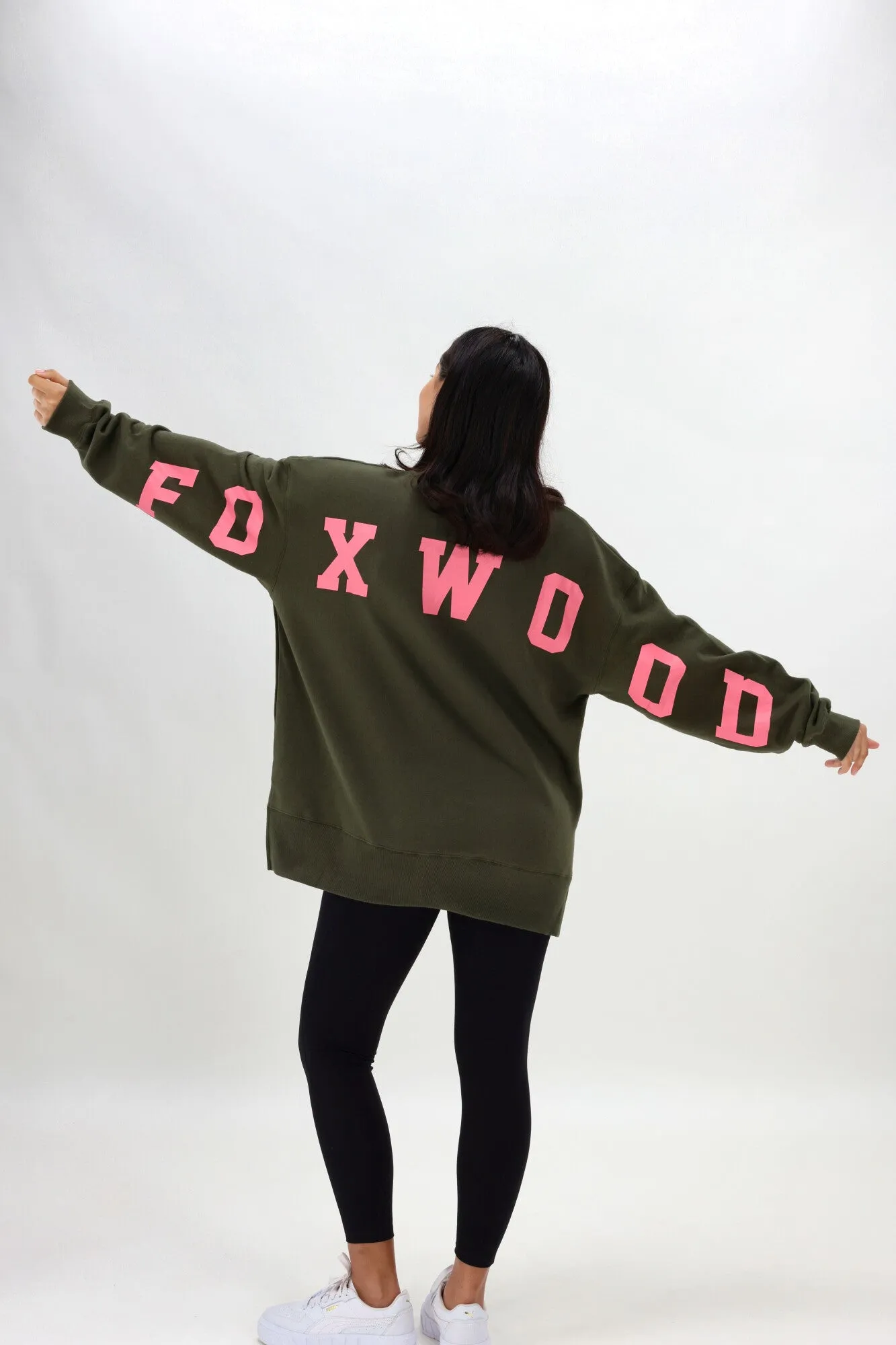 Foxwood Interval Crew Dark Khaki with Coral sold by Shine On product image thumbnail 3