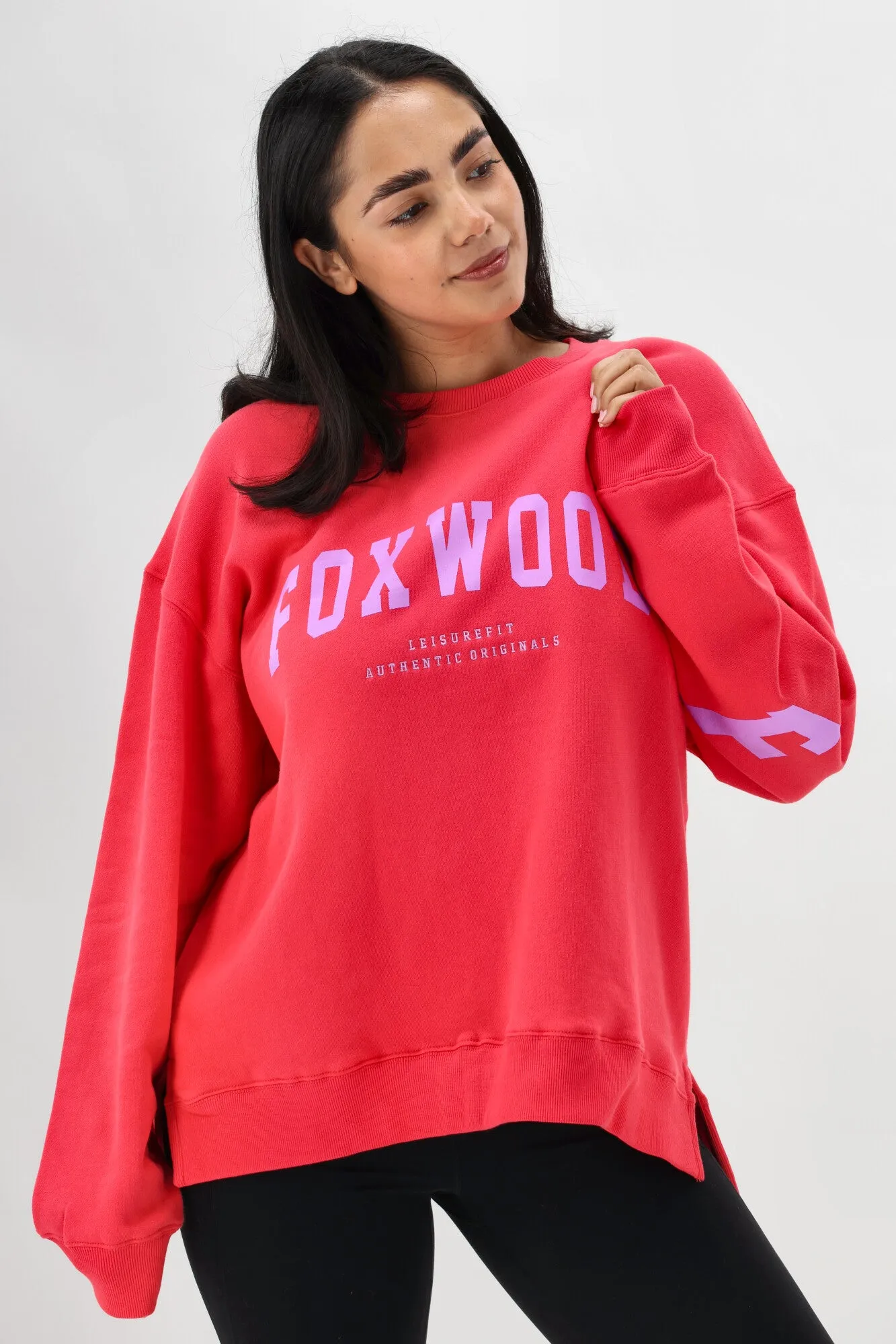 Foxwood Interval Crew Raspberry with Neon Lilac sold by Shine On product image thumbnail 4