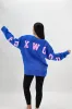 Foxwood Interval Crew Cobalt Blue with Neon Pink sold by Shine On
