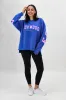 Foxwood Interval Crew Cobalt Blue with Neon Pink sold by Shine On