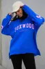 Foxwood Interval Crew Cobalt Blue with Neon Pink sold by Shine On