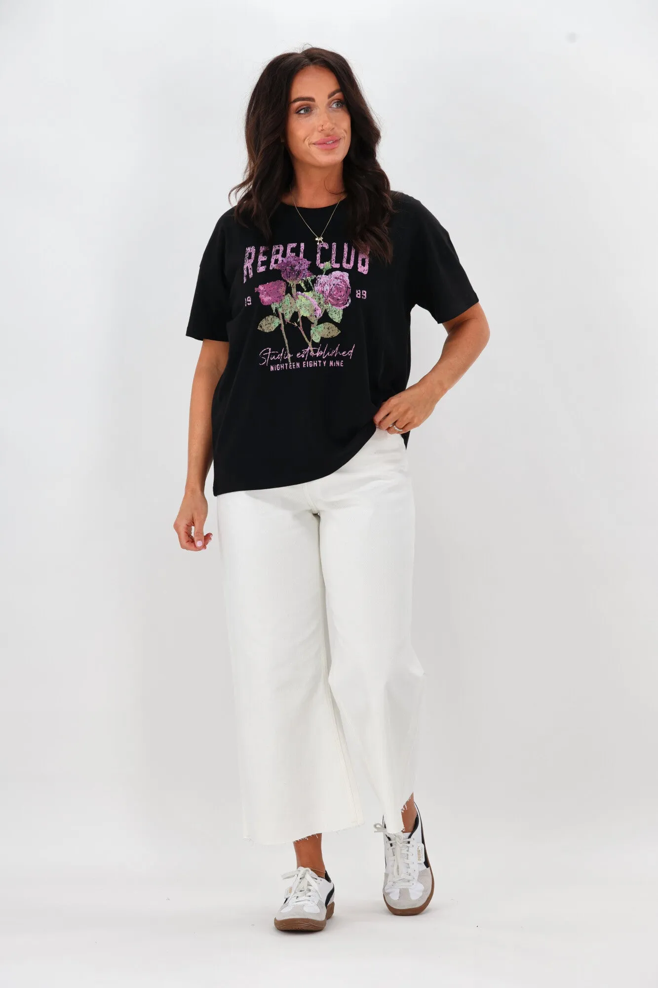 Rebel Club Rose Thorn Tee Black sold by Shine On product image thumbnail 5