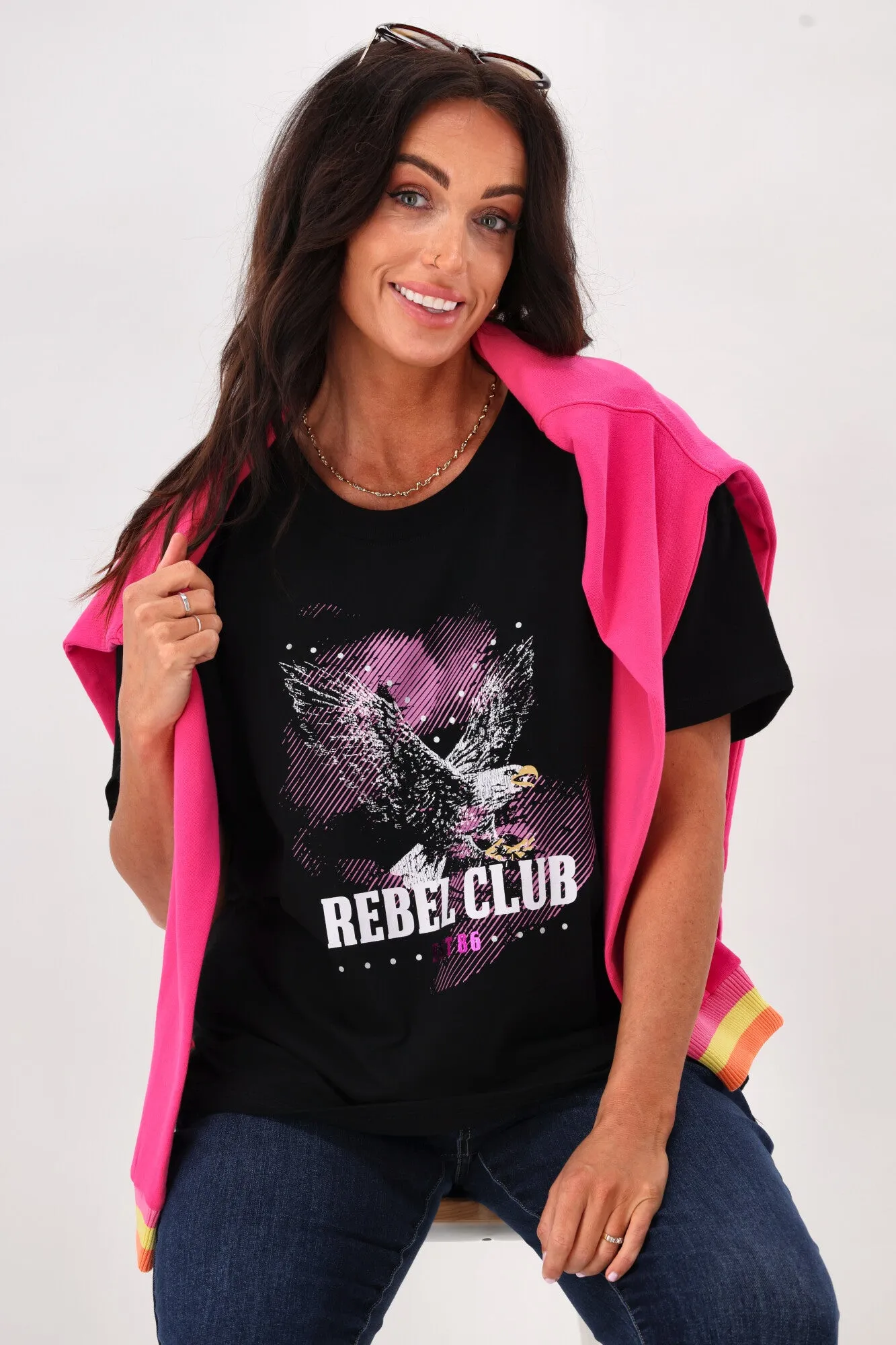 Rebel Club Soaring Eagle Tee Black sold by Shine On product image thumbnail 2