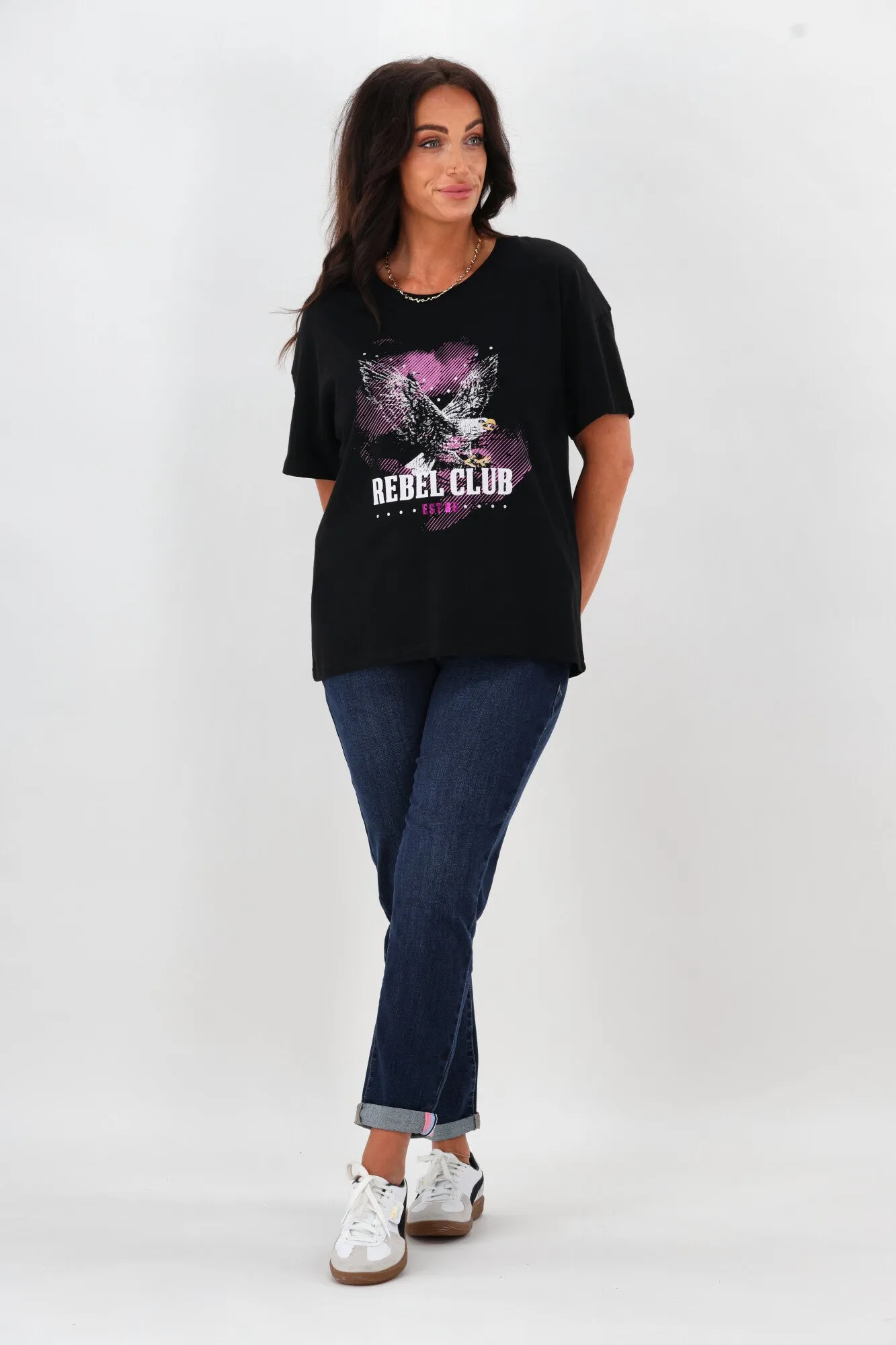 Rebel Club Soaring Eagle Tee Black sold by Shine On product image thumbnail 5