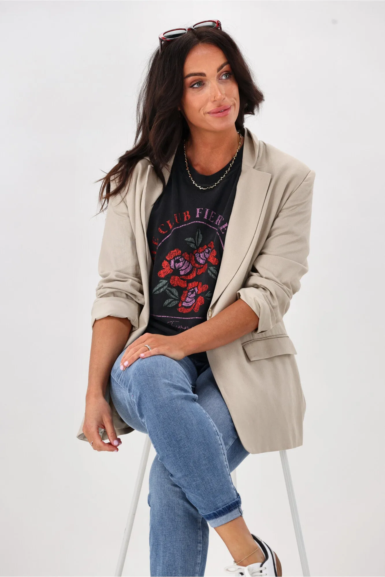 Rebel Club Fierce Rose Tee Black sold by Shine On product image thumbnail 2