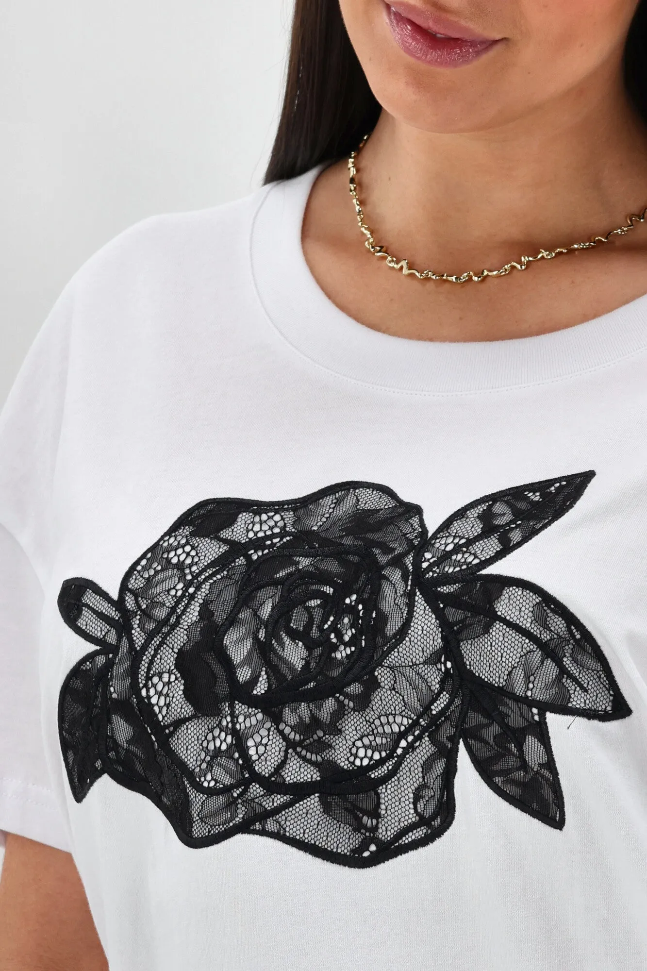 Rebel Club Rose Tee White sold by Shine On product image thumbnail 3