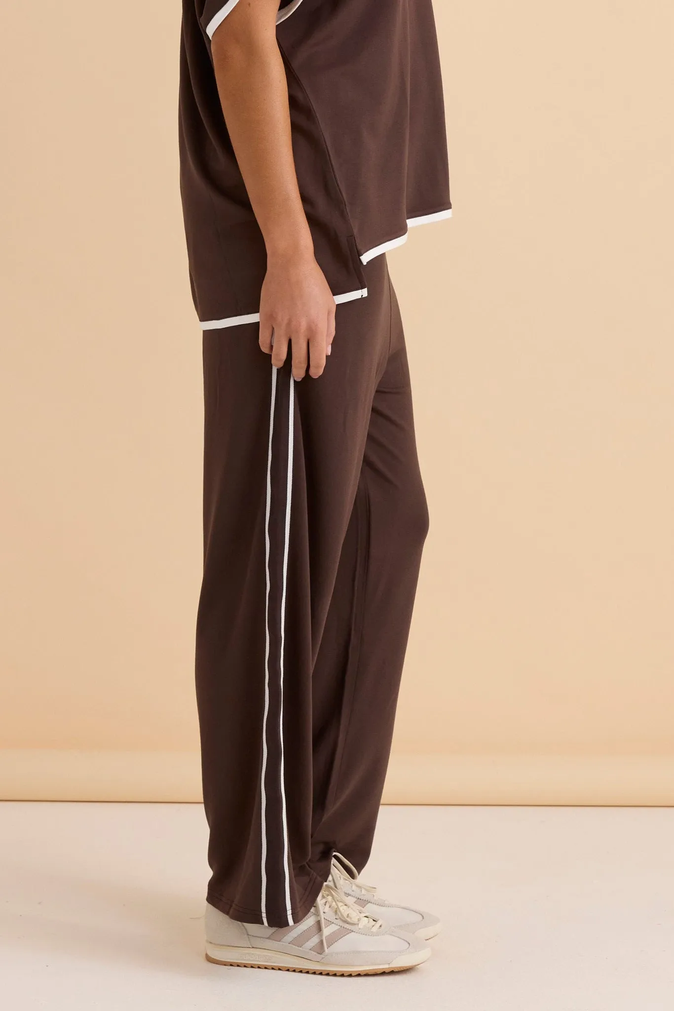 Betty Basics Evelyn Wide Leg Jogger Chocolate sold by Shine On product image thumbnail 2