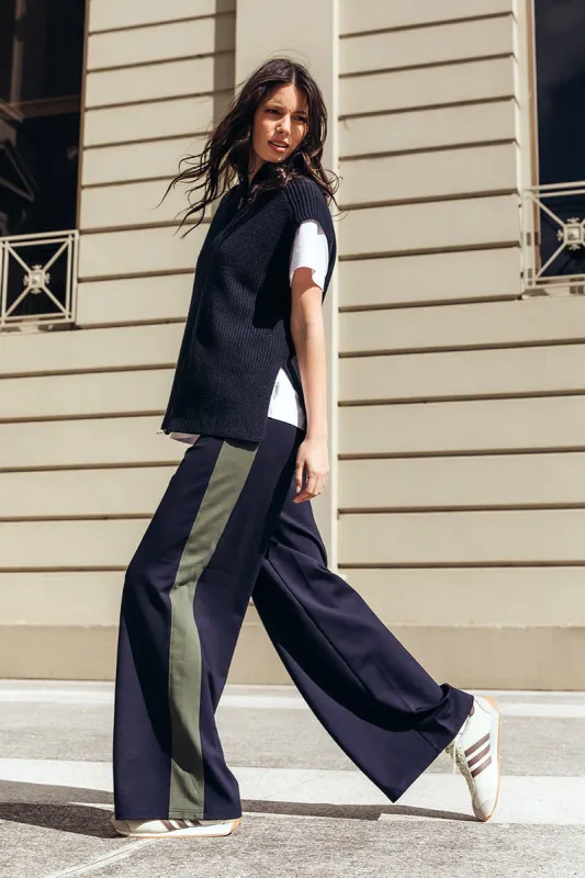 Foxwood Juno Pant Navy With Green sold by Shine On