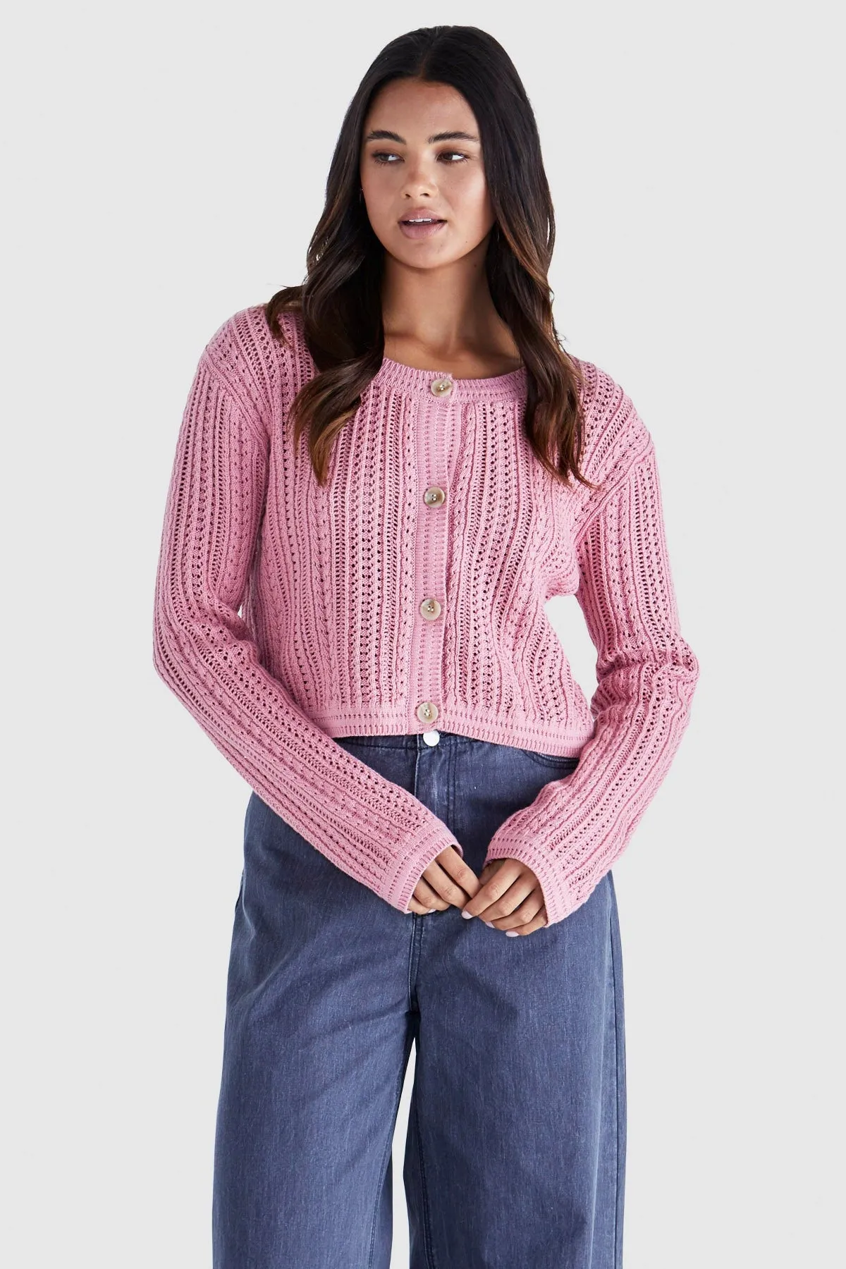 Sass Ari Cardi Pink sold by Shine On