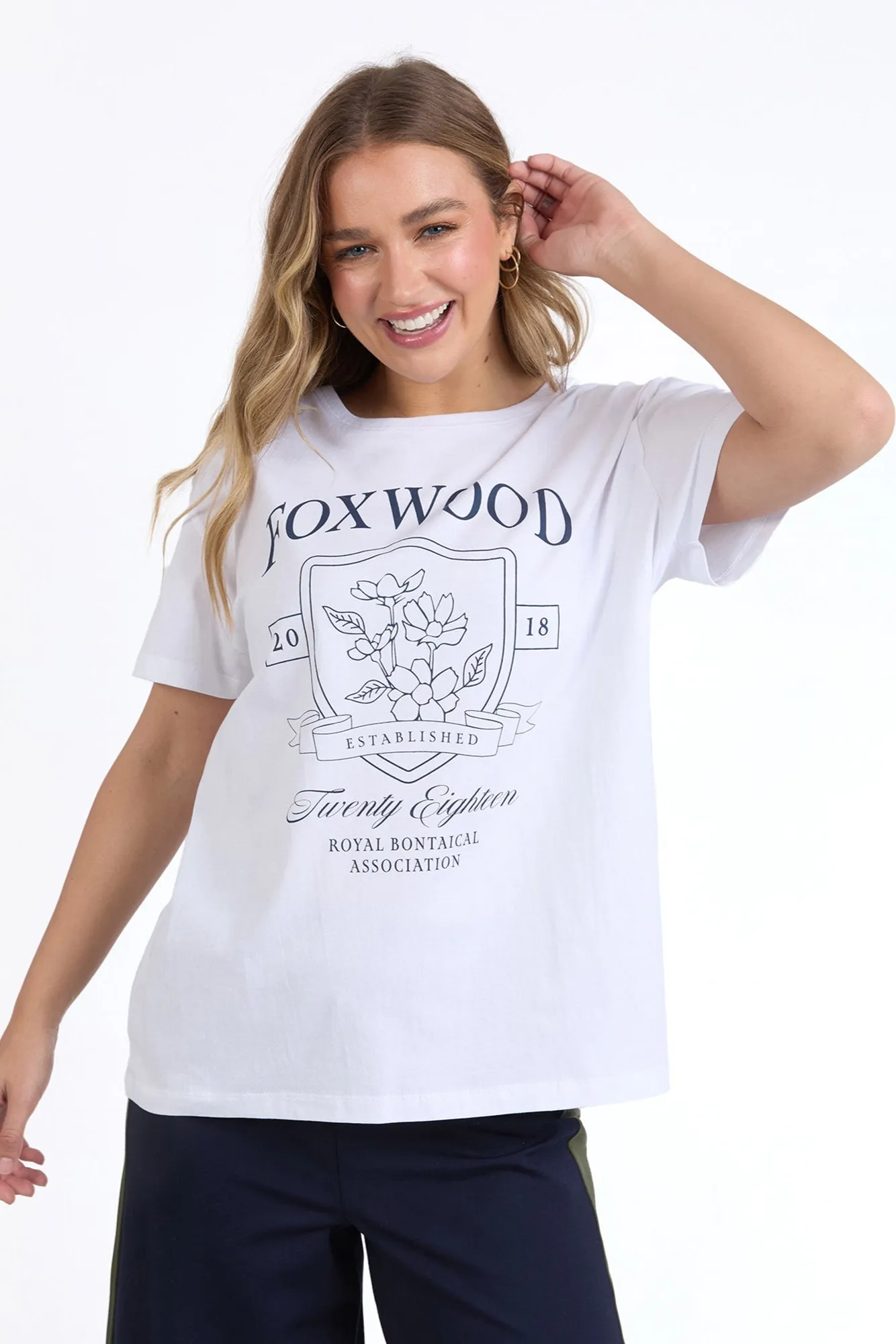 Foxwood Royal Botanical Tee White sold by Shine On