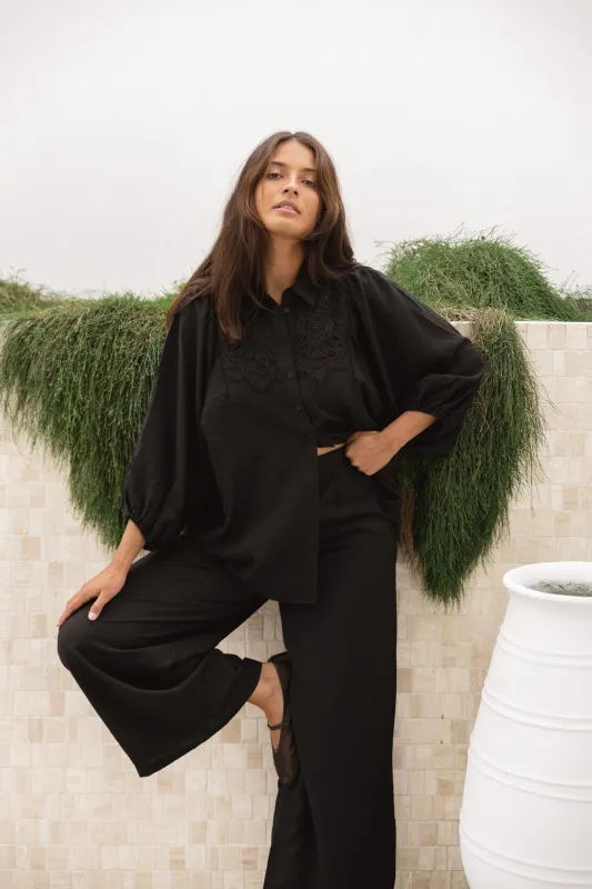 Betty Basics Rosalind Shirt Black sold by Shine On