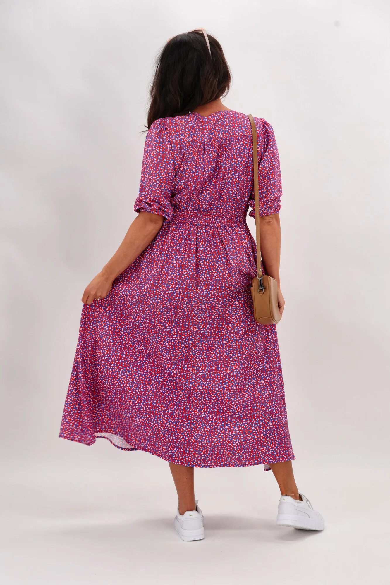Sunday Boho Liza 3/4 Sleeve Midi Dress Multi sold by Shine On product image thumbnail 5