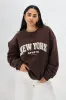 All About Eve NYC Sports Relaxed Crew Brown sold by Shine On