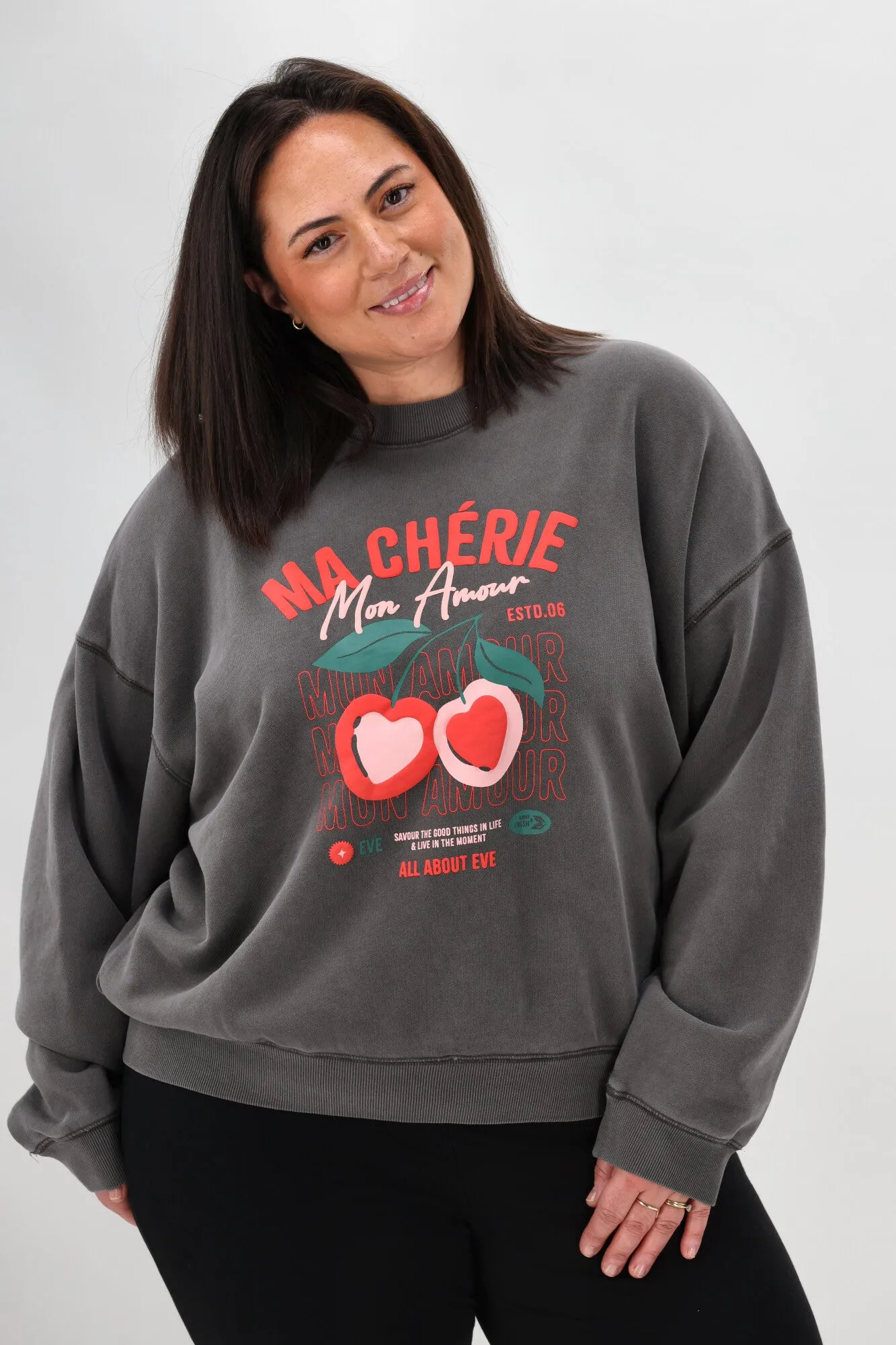 All About Eve Cherry Box Crew Charcoal sold by Shine On product image thumbnail 2