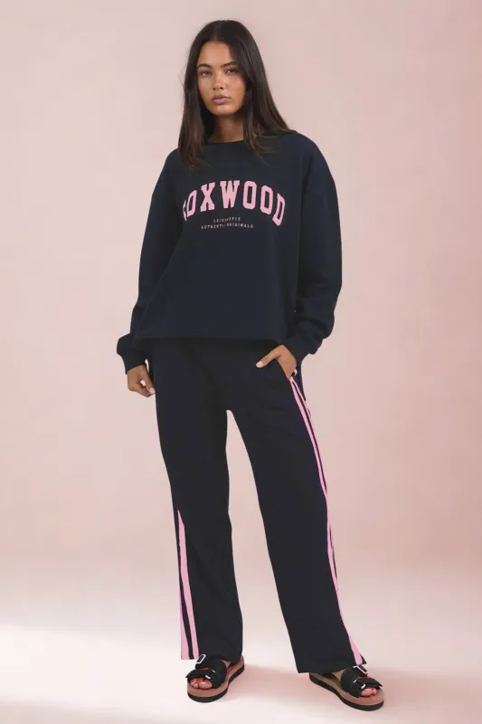 Foxwood Interval Crew Navy And Neon Pink Pre-Order Due Late Sept sold by Shine On