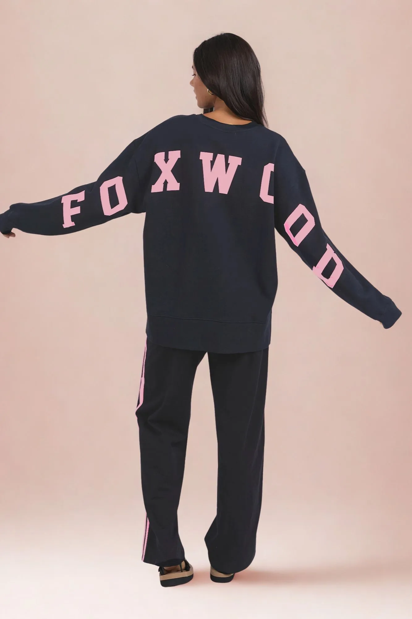 Foxwood Interval Crew Navy And Neon Pink sold by Shine On product image thumbnail 2