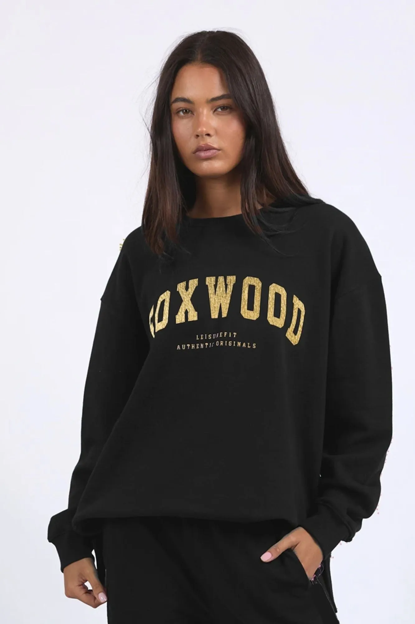 Foxwood Metallic Interval Crew Black And Gold Pre-Order Due Late Sept sold by Shine On product image thumbnail 2