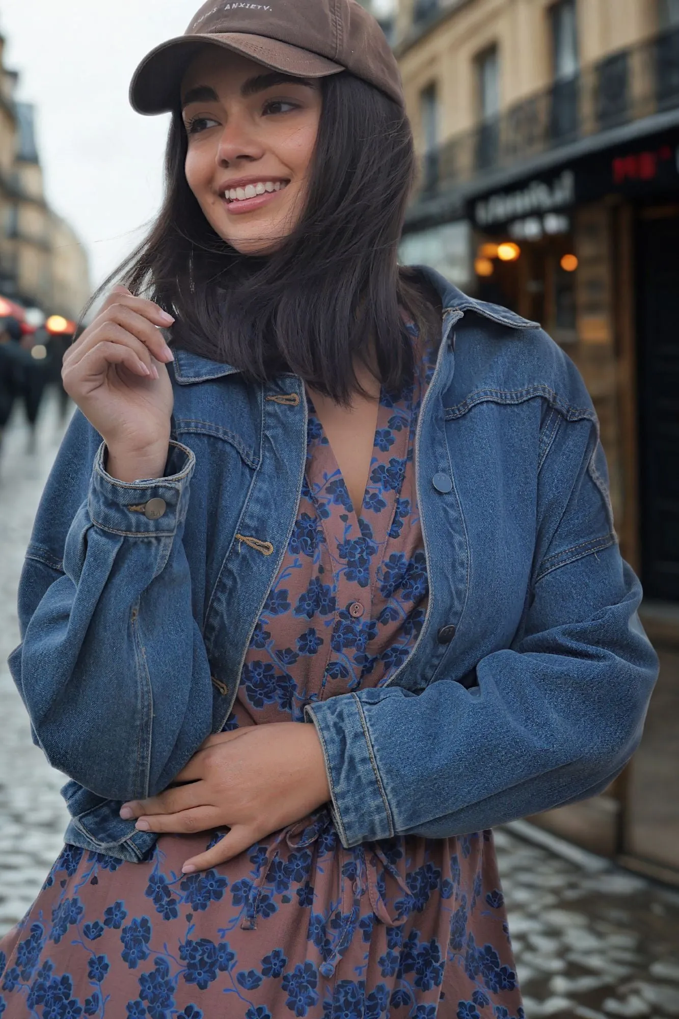 Gloss The Label Amilie Button Front Midi Dress Chocolate Floral sold by Shine On