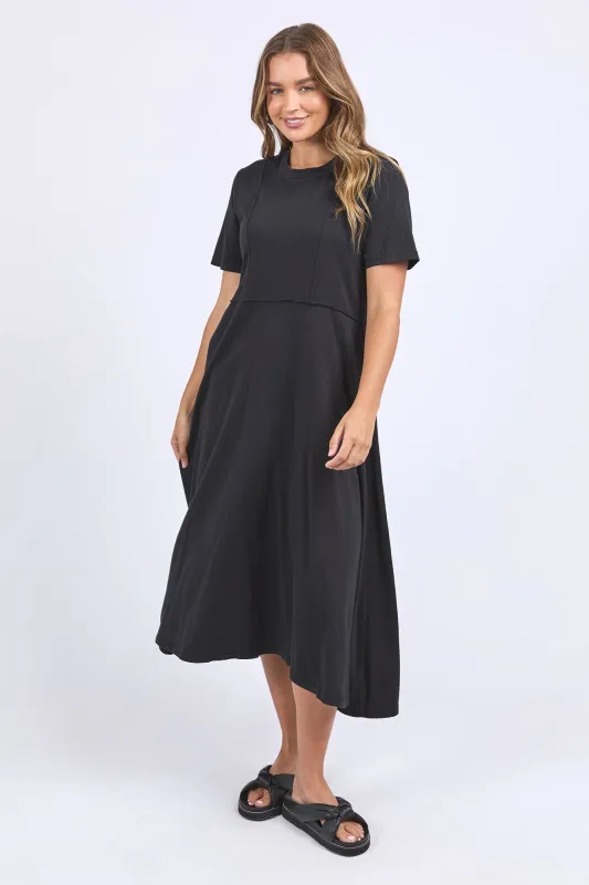 Foxwood Eva Midi Dress Black sold by Shine On