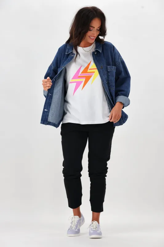 Rebel Club Bolted Tee White sold by Shine On