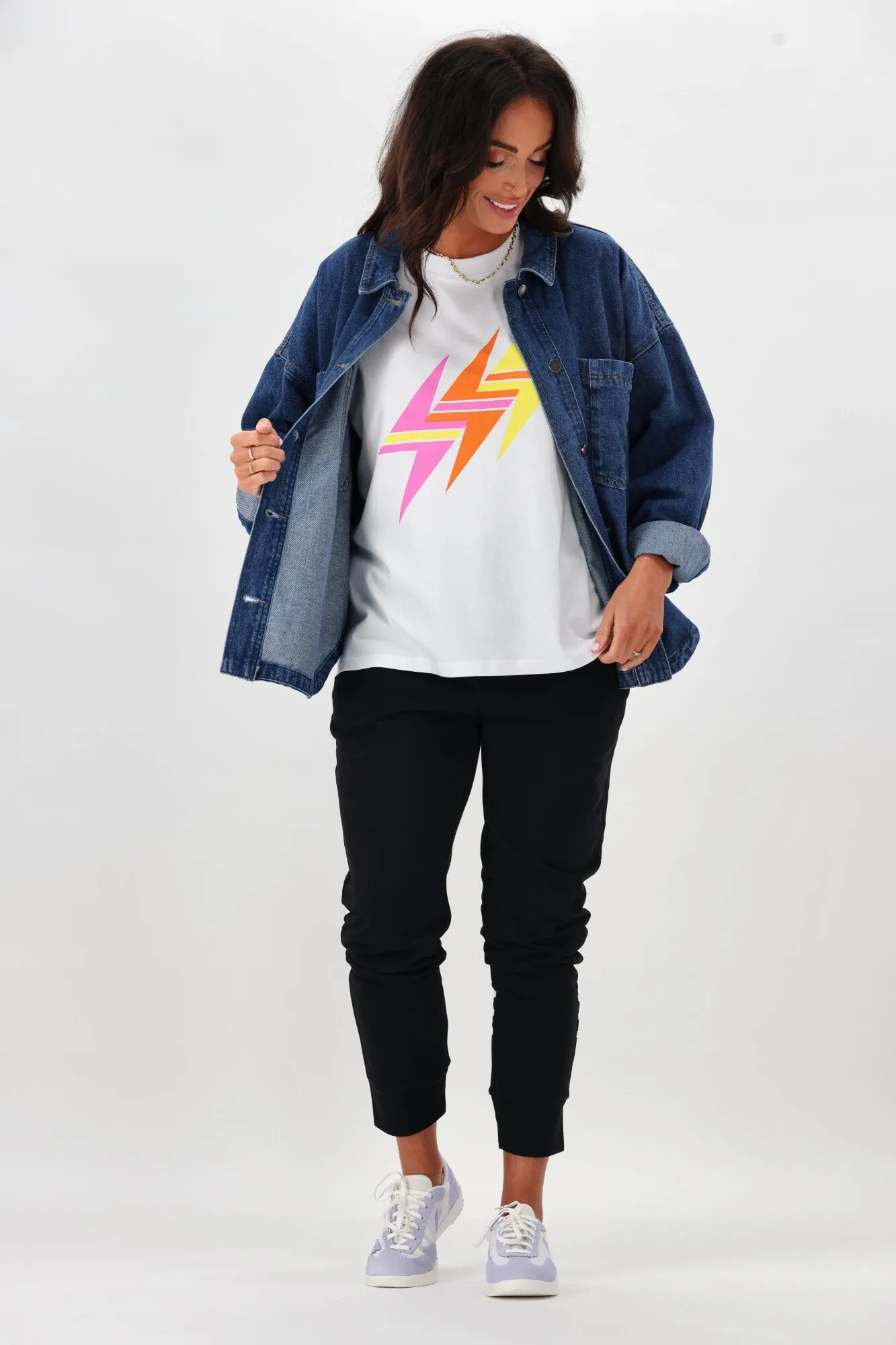 Rebel Club Bolted Tee White sold by Shine On