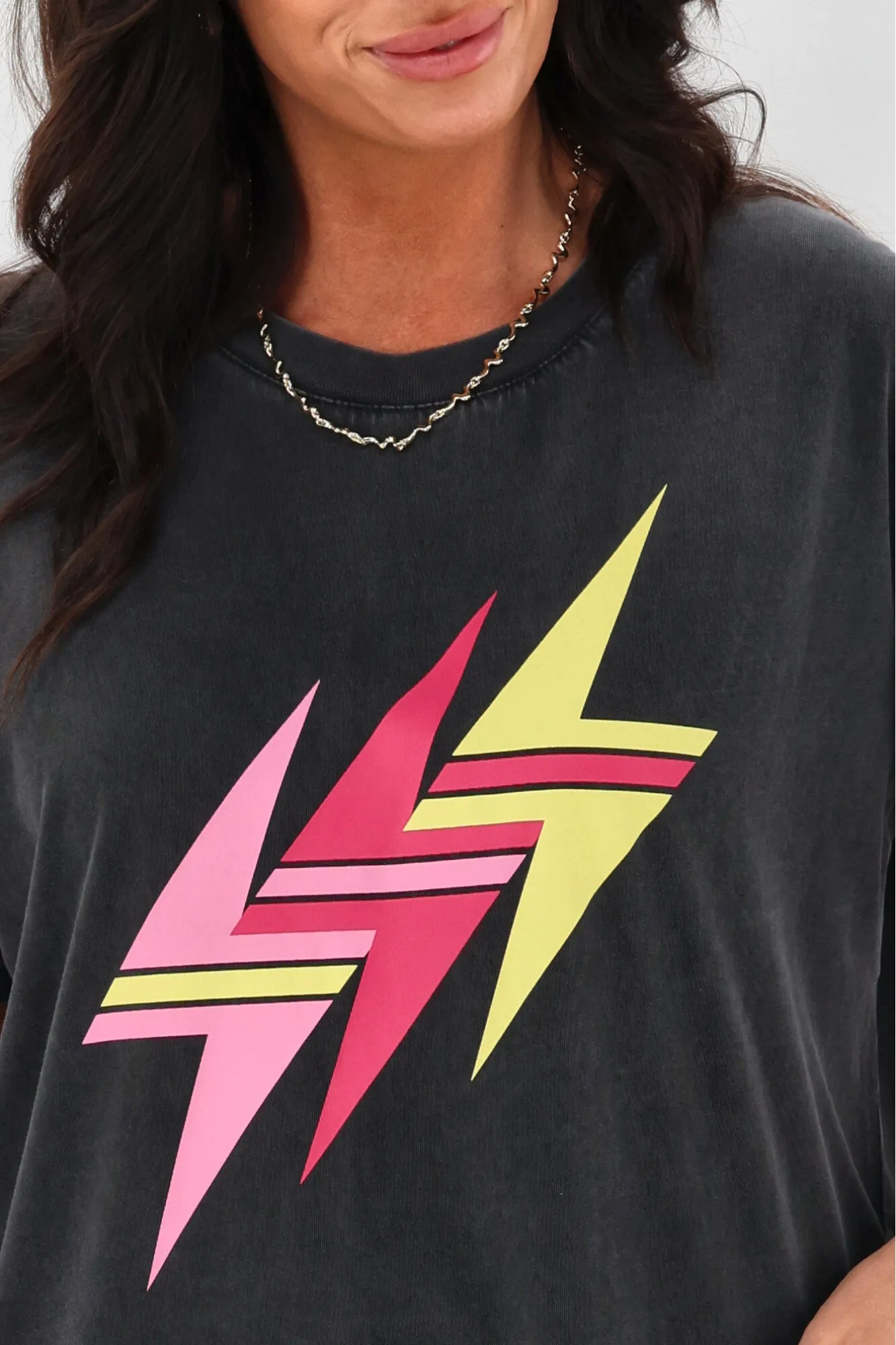 Rebel Club Bolted Tee Washed Black sold by Shine On product image thumbnail 4