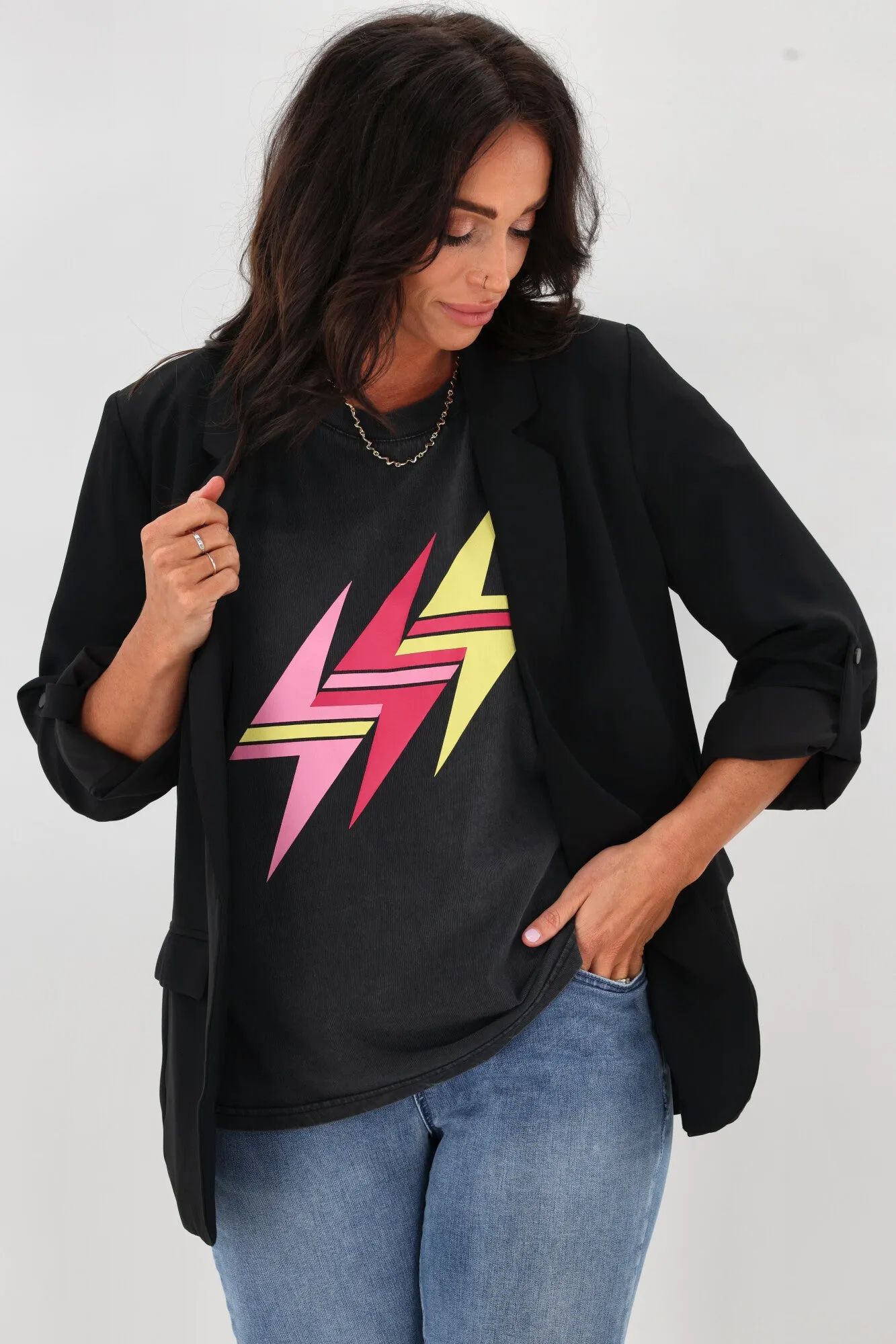 Rebel Club Bolted Tee Washed Black sold by Shine On product image thumbnail 2