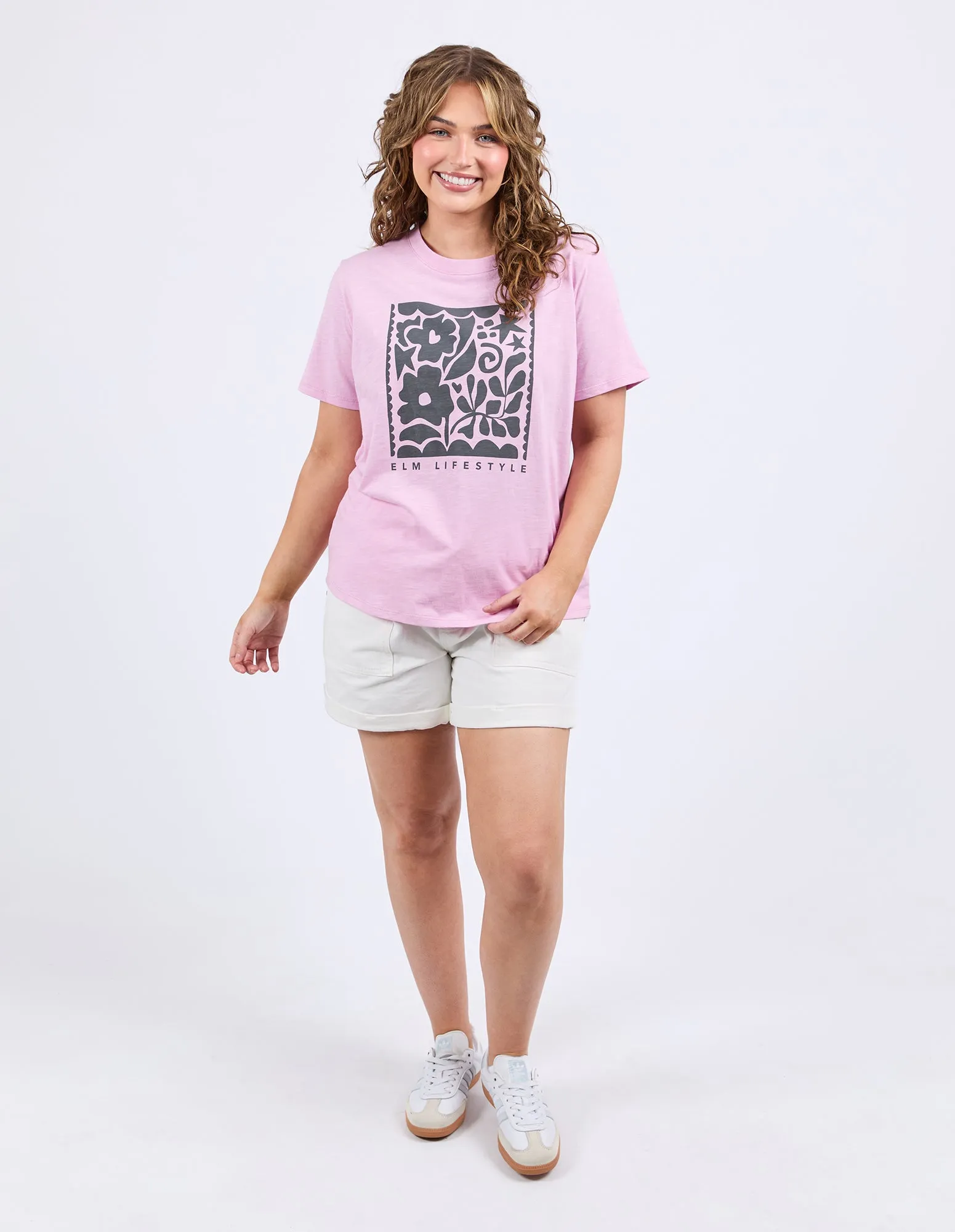 Elm Winona Tee Dusk Pink sold by Shine On