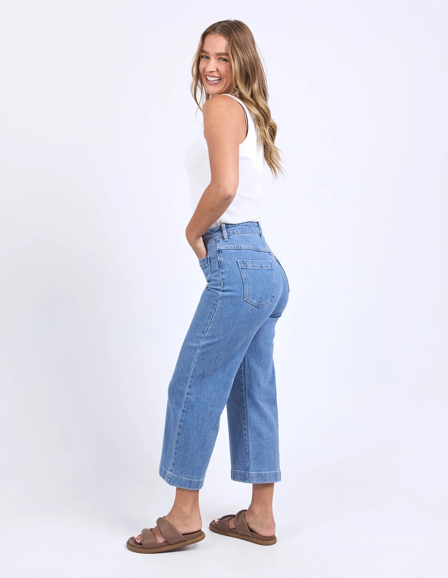Foxwood Sarah Crop Jean Light Blue sold by Shine On product image thumbnail 5