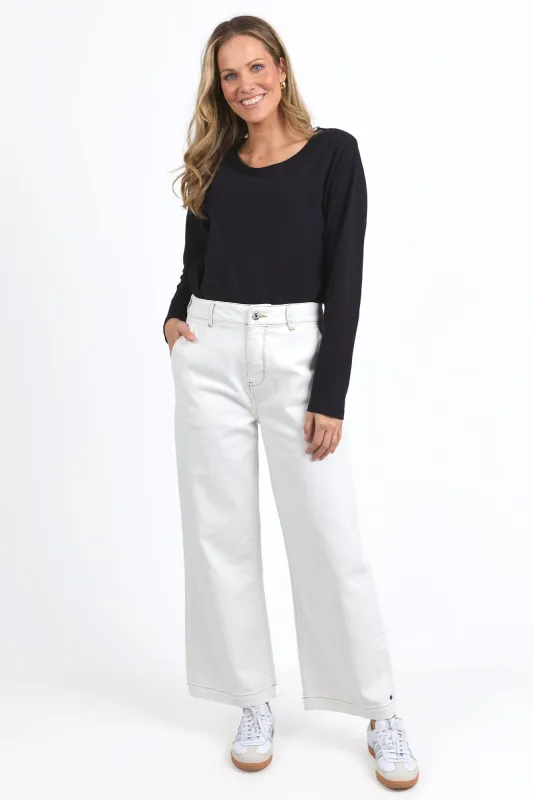 Elm Izzy Wide Leg Jean Vintage White sold by Shine On