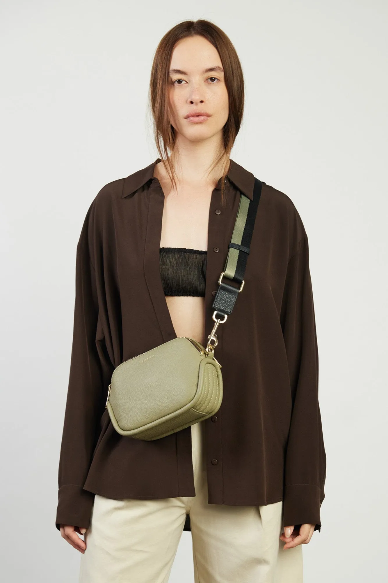 Saben Feature Strap Webbing Black + Eucalyptus Stripe sold by Shine On product image thumbnail 2