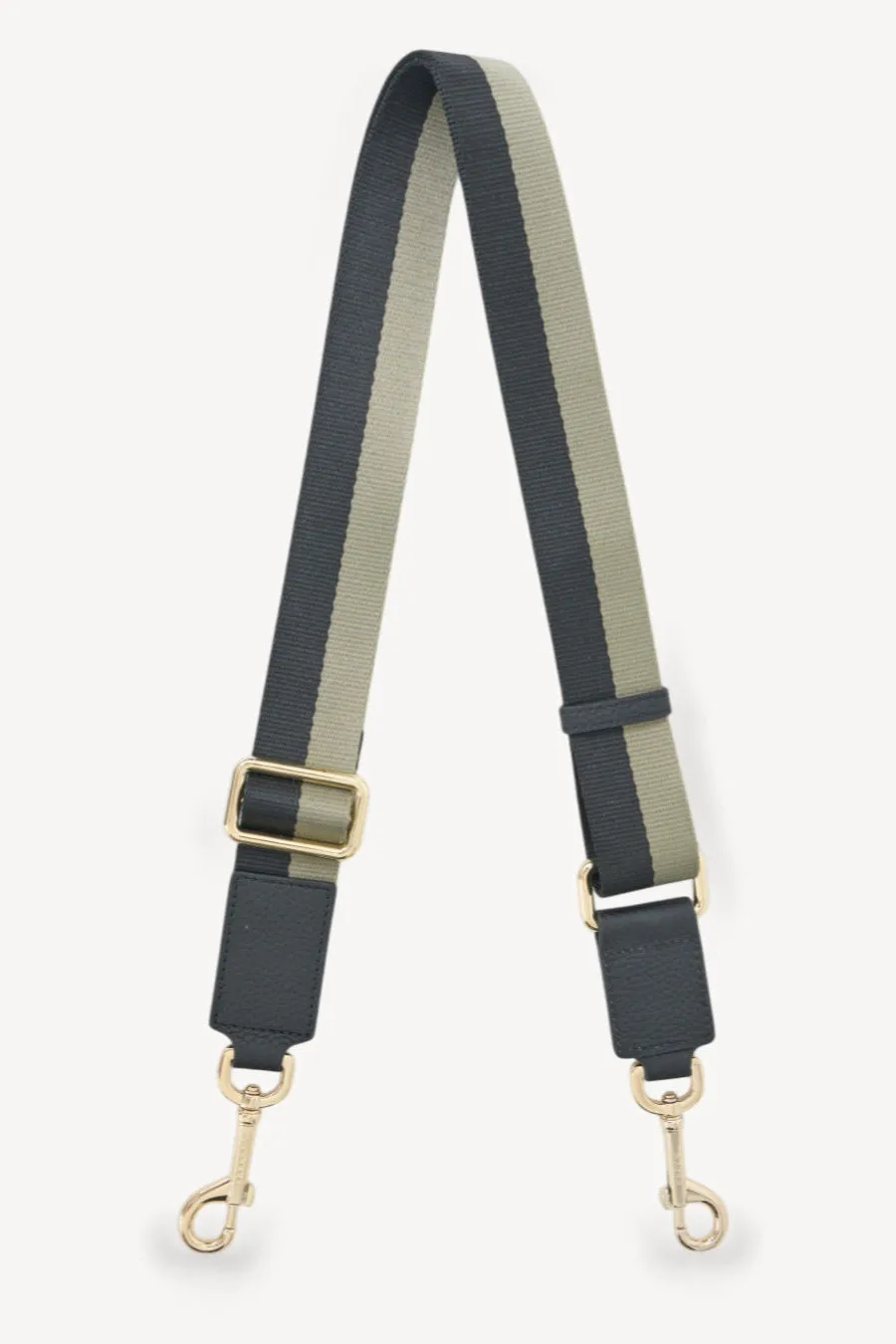 Saben Feature Strap Webbing Black + Eucalyptus Stripe sold by Shine On