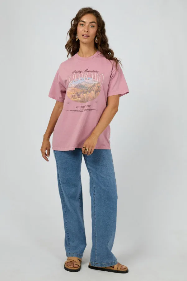 All About Eve Rocky Mountains Relaxed Tee Quartz Pink sold by Shine On product image thumbnail 2